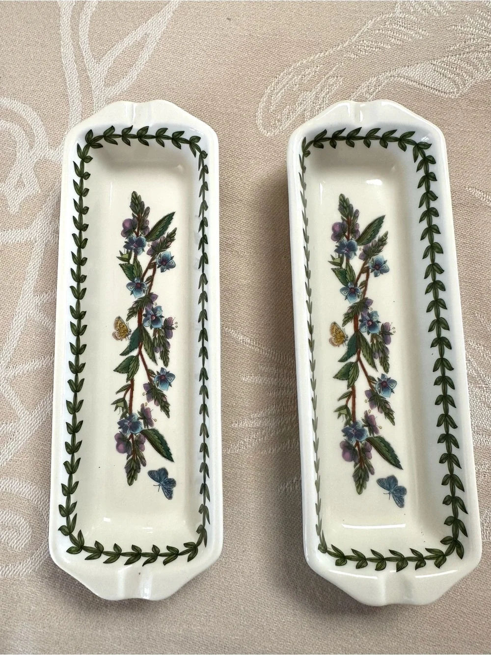 Portmeirion Botanic Garden Speedwell Corn on the Cob Dishes Set of 2